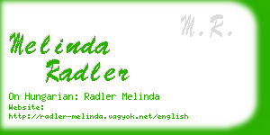 melinda radler business card